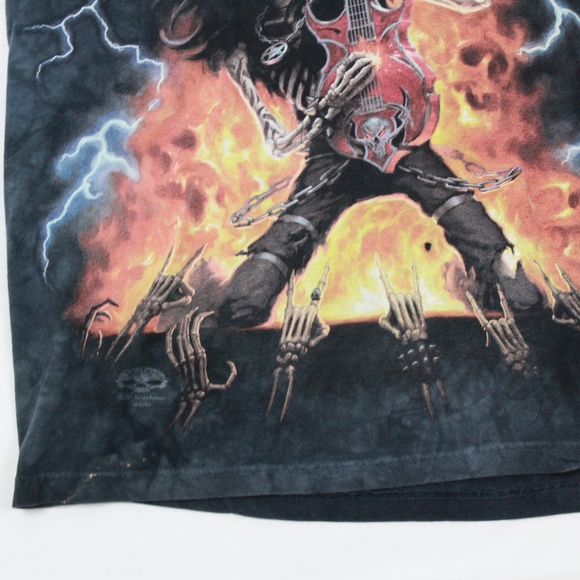 Skulbone Distressed One Off Men T shirt Adult - Picture 3 of 4